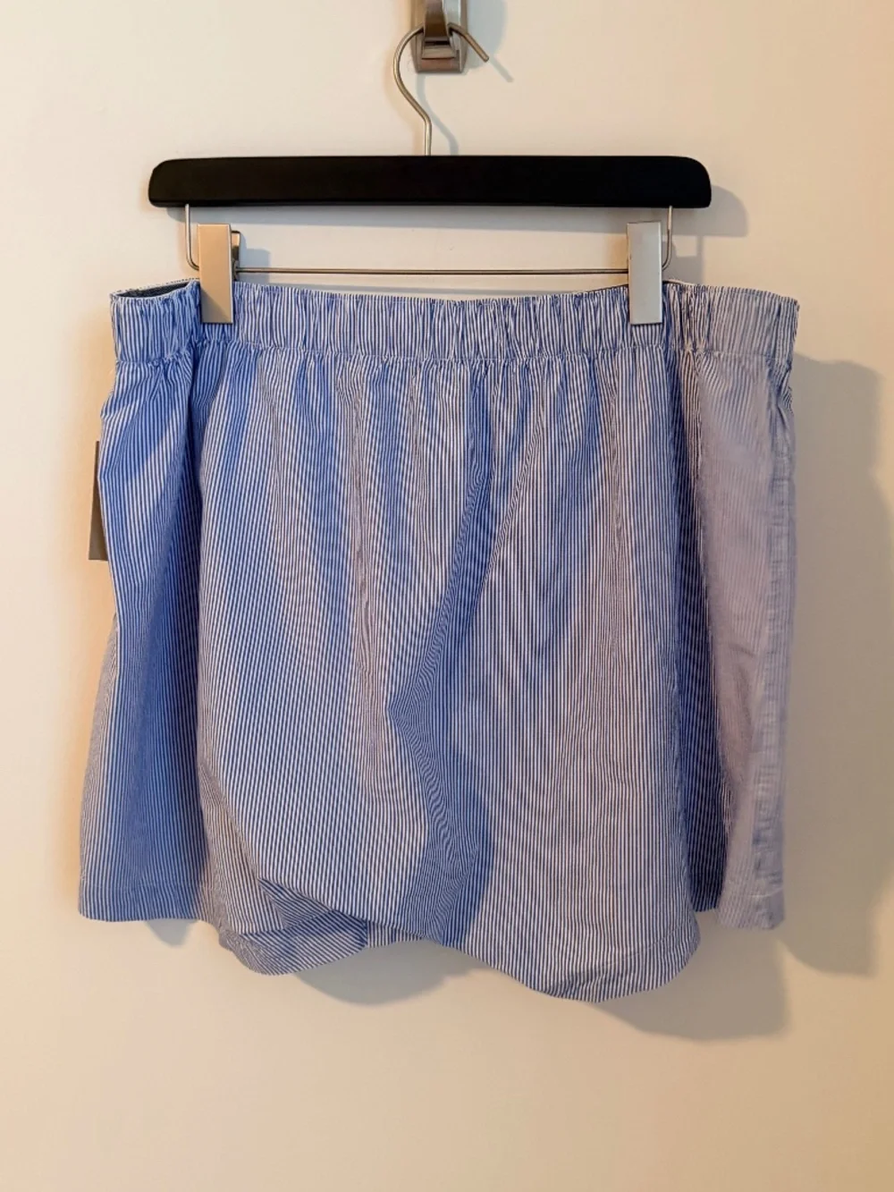 NWT J.Crew Men’s Cotton Blue striped Boxers SZ XL